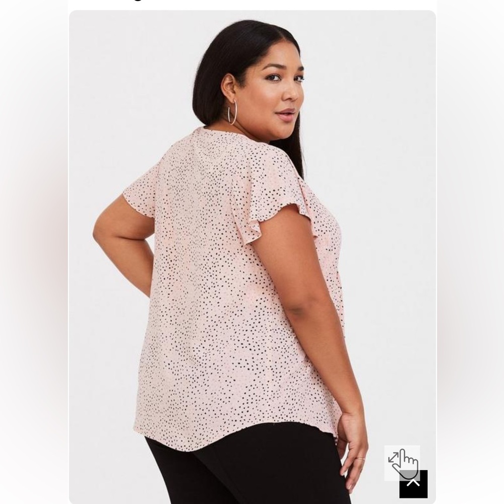 Torrid Georgette Button Front Blouse Size 1 1x 14… - image 3